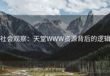社会观察：天堂WWW资源背后的逻辑