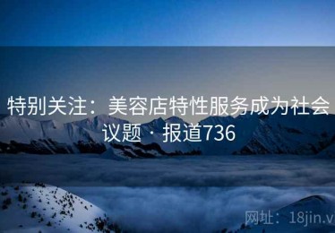 特别关注：美容店特性服务成为社会议题 · 报道736